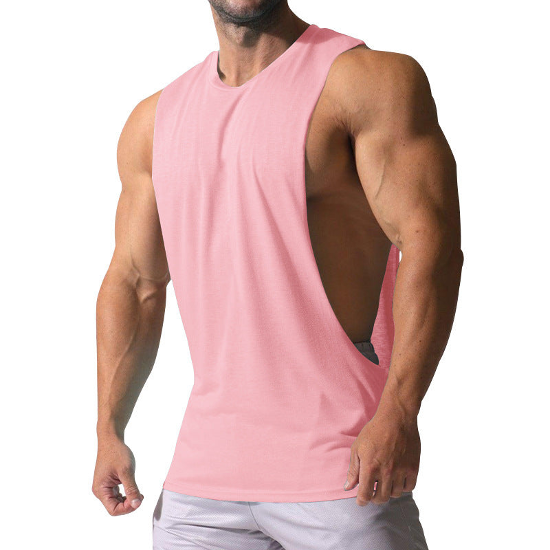 Herren Ärmelloses Sportshirt mit tiefem Rückenausschnitt und atmungsaktivem Material Heidi-Mode