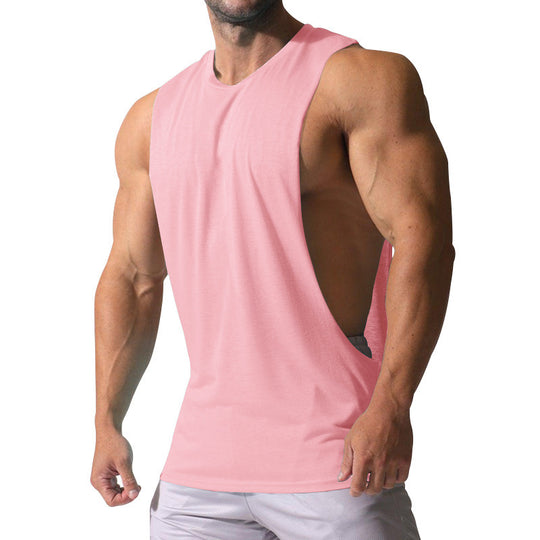 Herren Ärmelloses Sportshirt mit tiefem Rückenausschnitt und atmungsaktivem Material Heidi-Mode