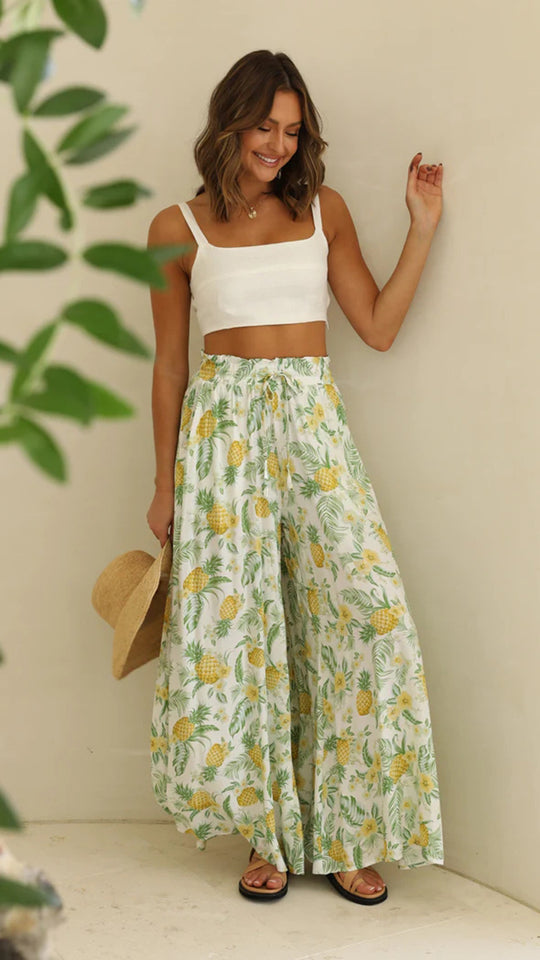 Heidi Mode | Hose mit weitem Bein und elastischer Taille