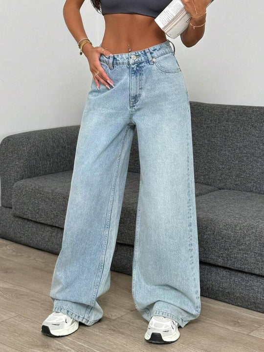 Damen Weite Jeans im lässigen Oversized-Schnitt Heidi-Mode