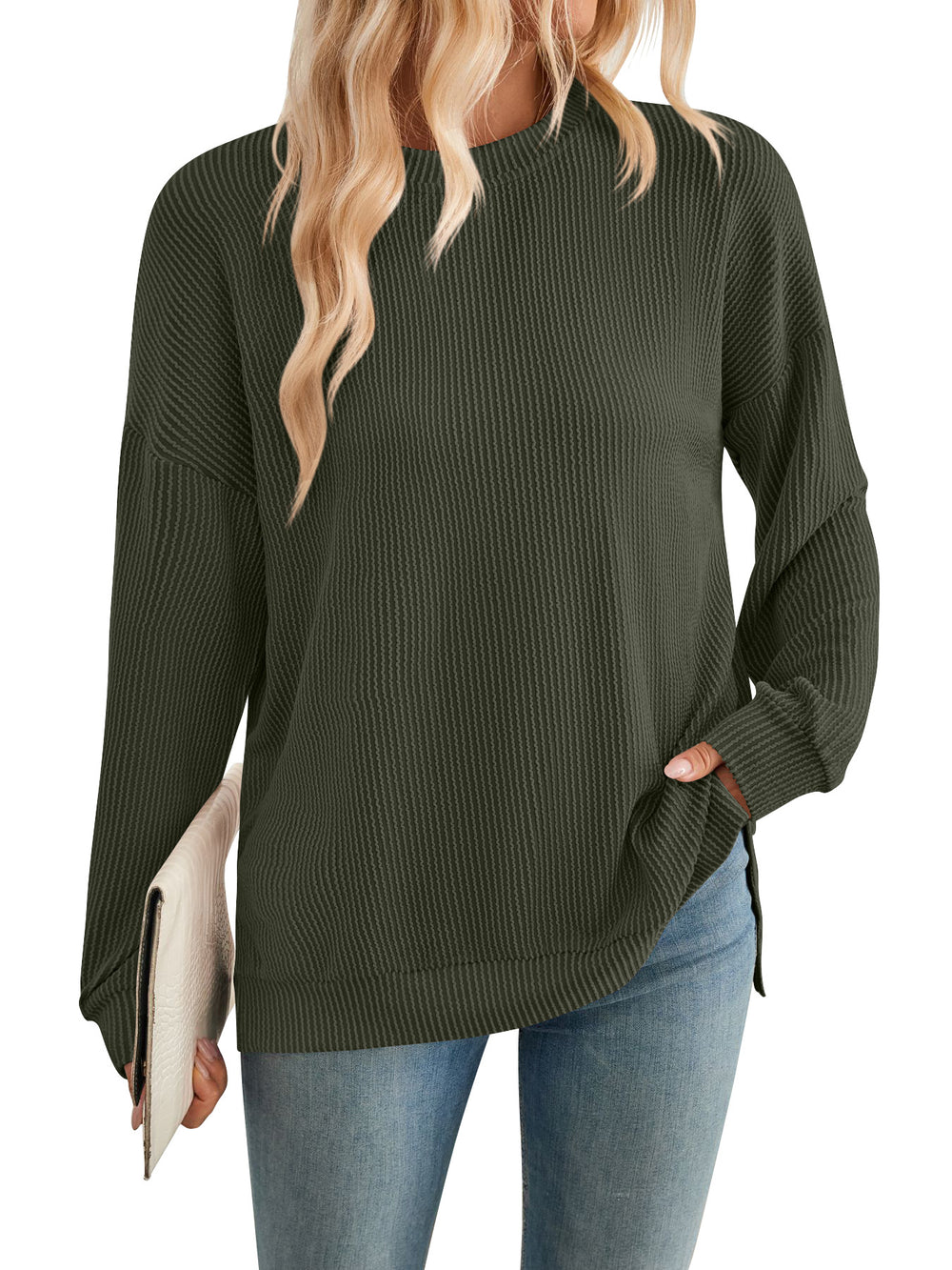 Damen lässiger Strickpullover Heidi-Mode