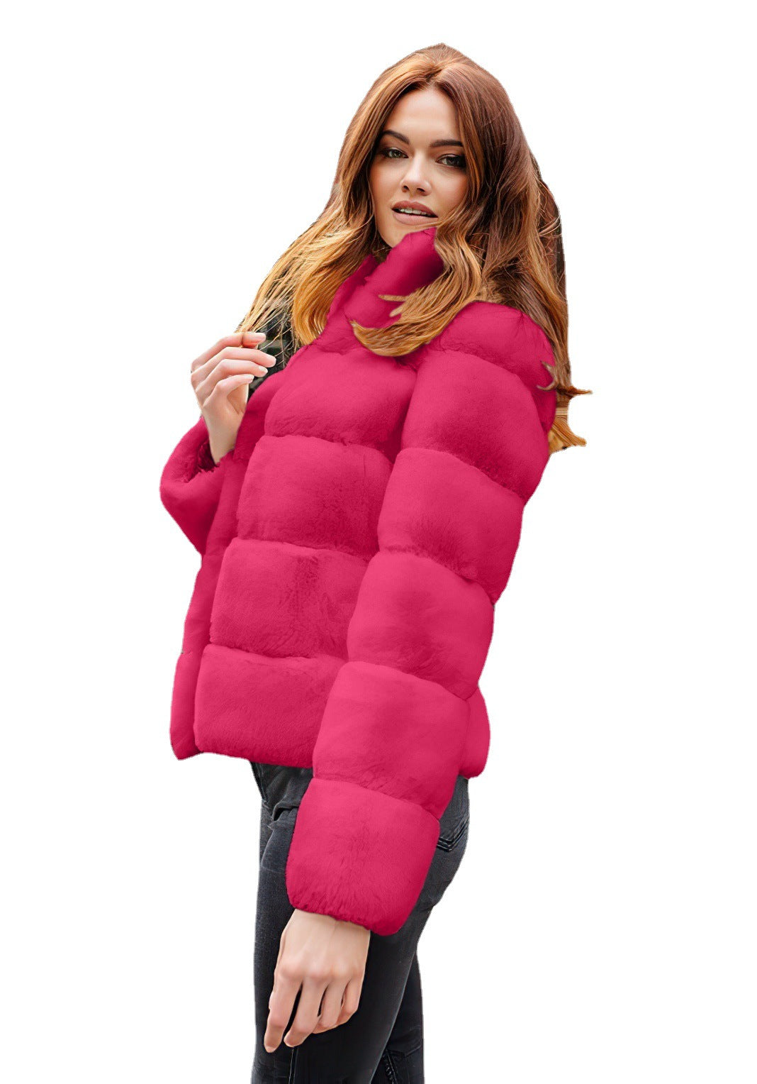 Damen Modische Daunenjacke mit hohem Kragen Heidi-Mode