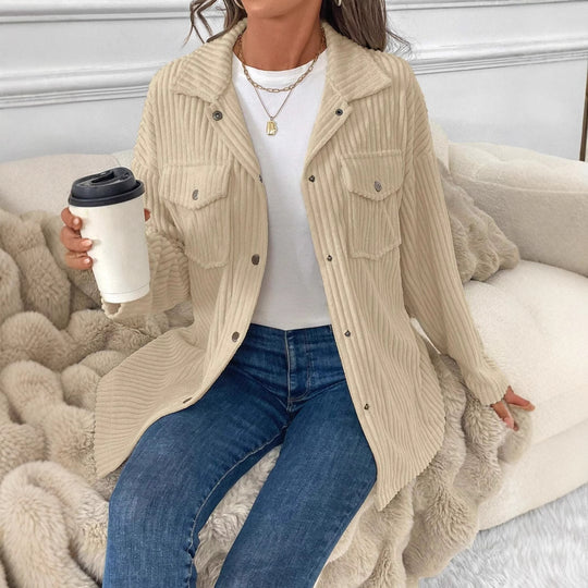 Damen Oversize Kordjacke Heidi-Mode