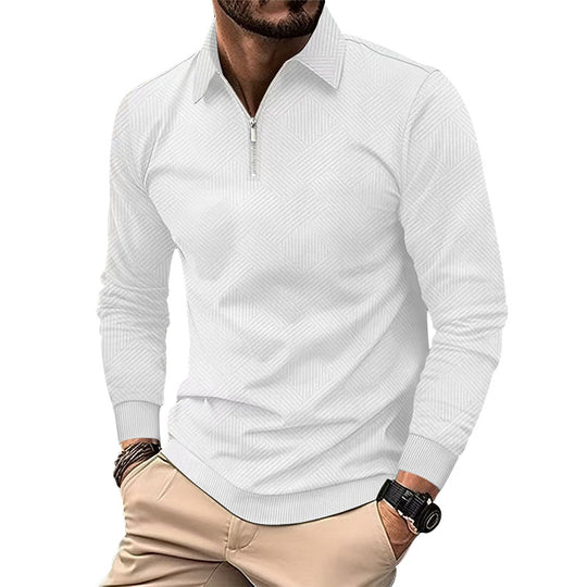 Herren hochwertiger Strickpullover mit Stehkragen und modischem Reißverschluss Heidi-Mode
