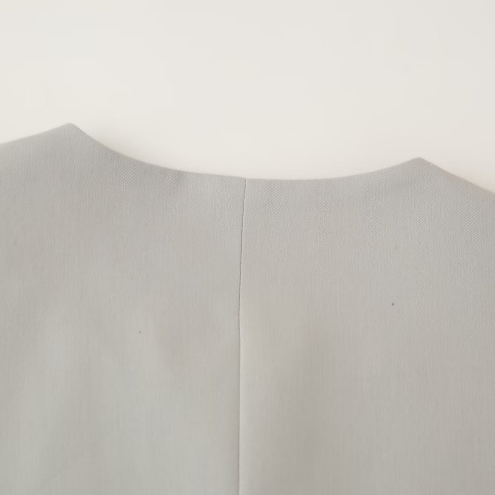 Damen modische Jacke mit minimalistischer Schnittführung und seitlichen Taschen Heidi-Mode