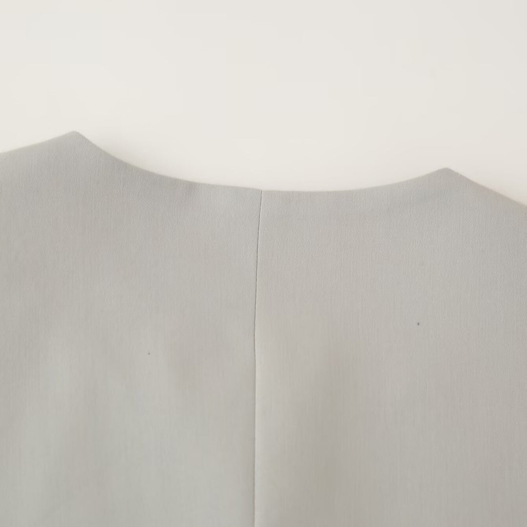 Damen modische Jacke mit minimalistischer Schnittführung und seitlichen Taschen Heidi-Mode