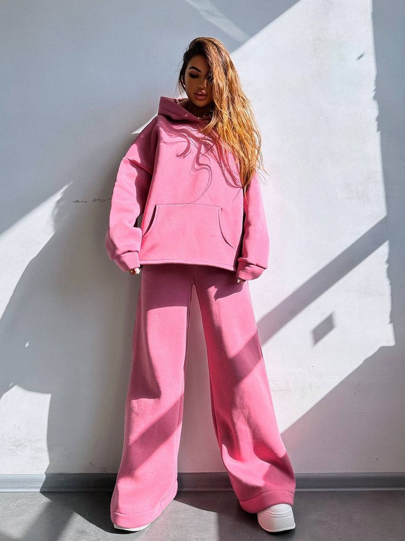 Damen Oversized Hoodie und weit geschnittene Jogginghose Set Heidi-Mode