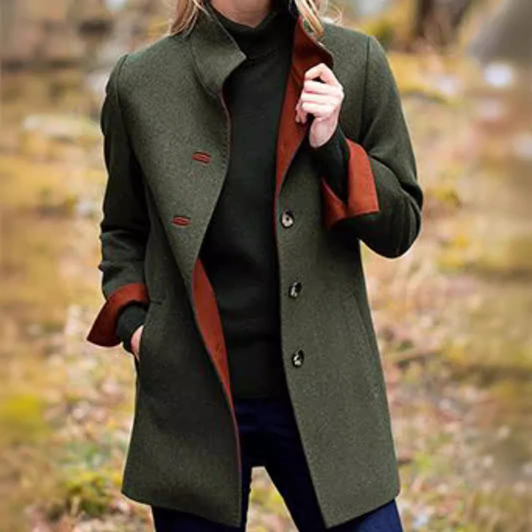 Damen Mantel aus hochwertigem Wolle-Mix Heidi-Mode