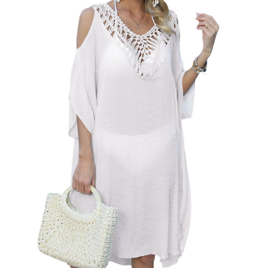 Damen modischer Kaftan mit dekorativer Rückenpartie und großzügigem Schnitt Heidi-Mode