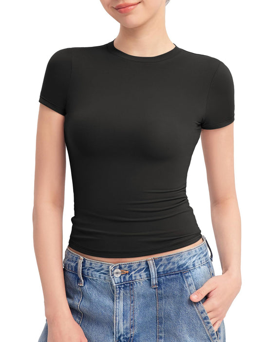 Damen Figurbetontes T-Shirt Heidi-Mode