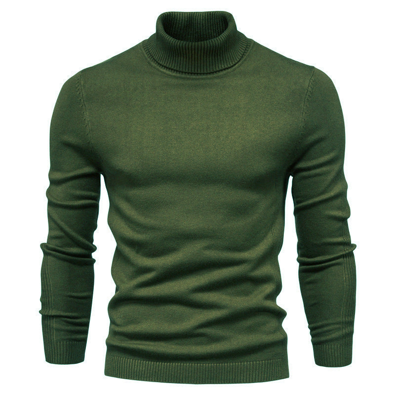 Herren Rollkragenpullover aus hochwertiger Wolle Heidi-Mode