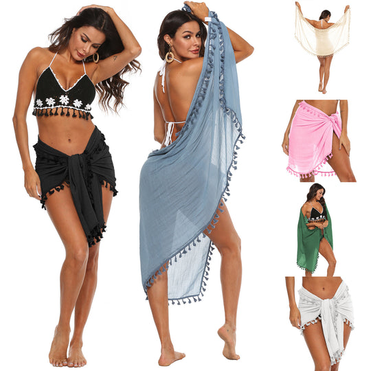 Damen Strandtuch mit Quasten Heidi-Mode