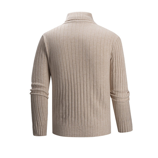 Herren Strickpullover mit Stehkragen Heidi-Mode