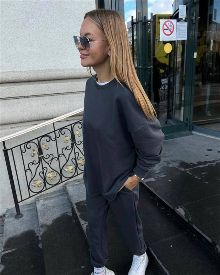 Damen lässiges Fleece-Loungewear-Set Heidi-Mode