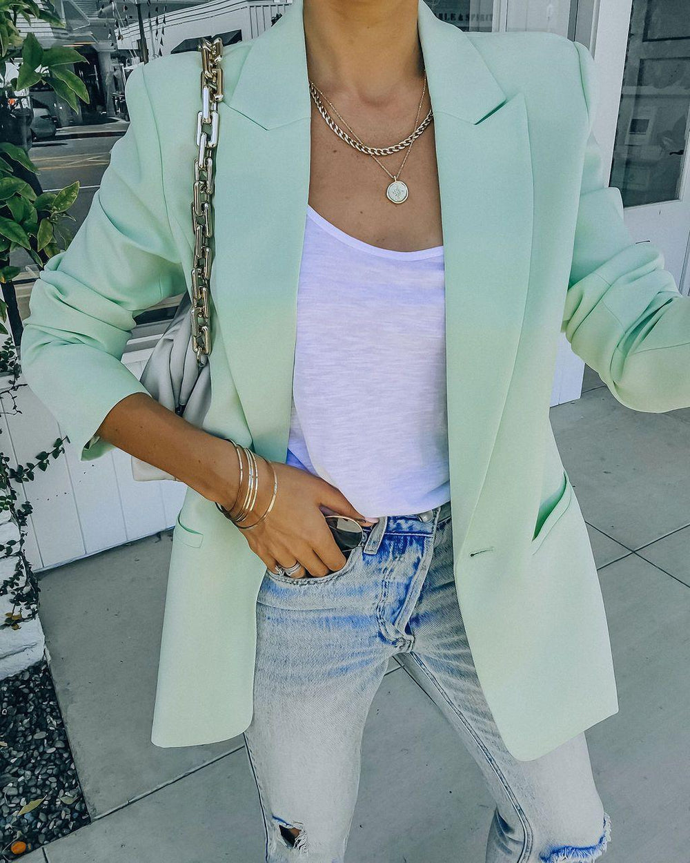 Damen Eleganter Blazer mit strukturiertem Schnitt Heidi-Mode