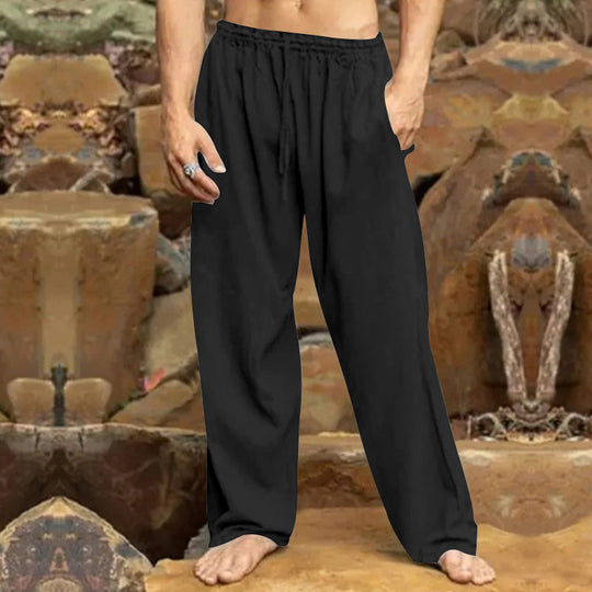 Herren entspannende Freizeithose mit elastischem Bund und praktischen Taschen Heidi-Mode