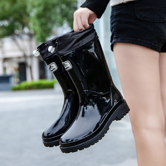 Damen Hochwertige und stylische Gummistiefel mit verstellbarem Schnürsystem Heidi-Mode