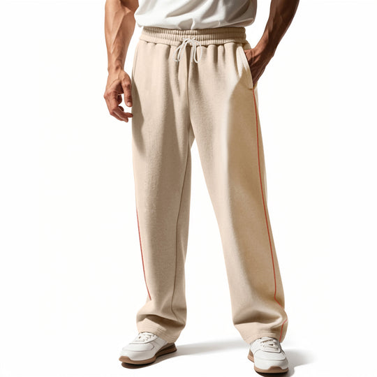 Herren bequeme Sweatpants mit kontrastierenden Nähten und praktischen Seitentaschen Heidi-Mode