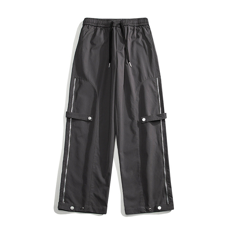 Damen moderne Cargo-Hose mit Reißverschluss und praktischen Taschen Heidi-Mode