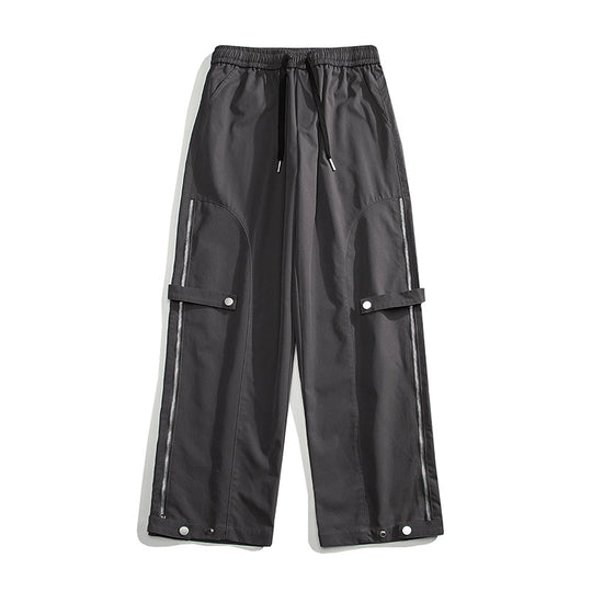 Damen moderne Cargo-Hose mit Reißverschluss und praktischen Taschen Heidi-Mode