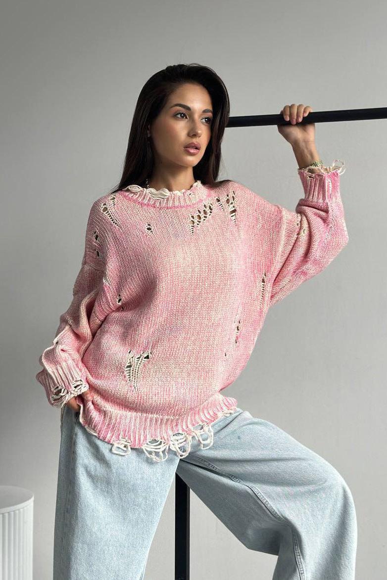 Heidi-Mode | Lockerer Lässiger Hohler Strickpullover Oberbekleidung