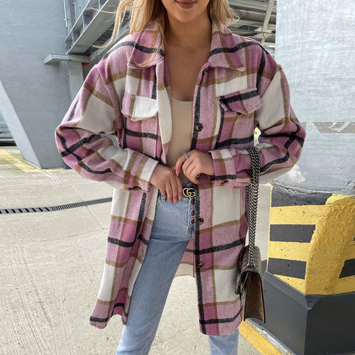 Damen Karierte Overshirt Heidi-Mode