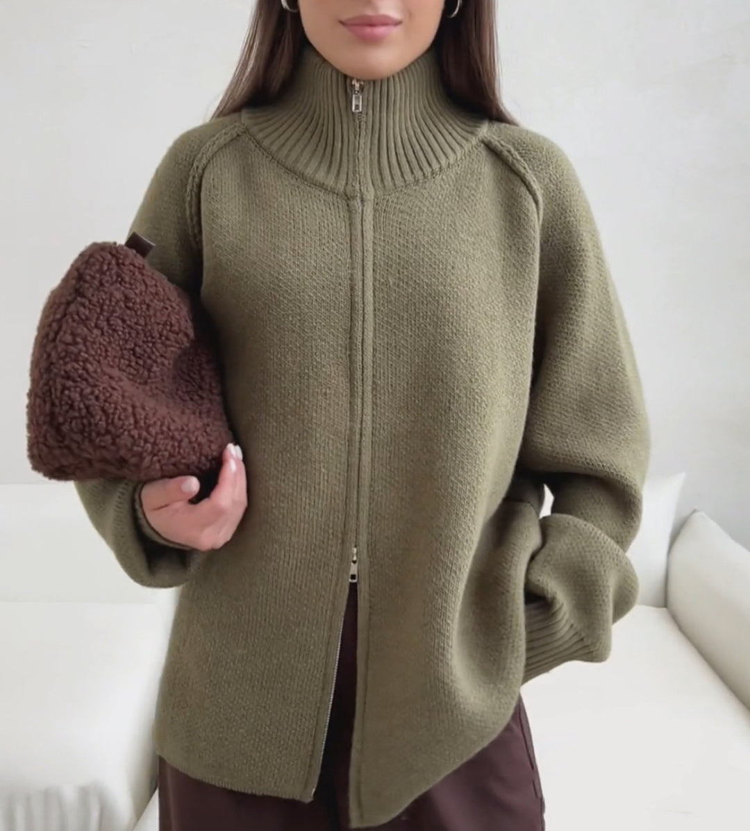 Damen modischer Strickpullover Heidi-Mode