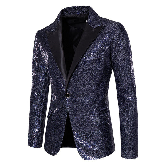 Herren schimmernder Pailletten Blazer Heidi-Mode
