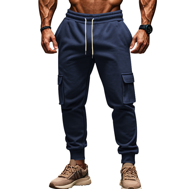 Herren Cargo-Jogginghose mit elastischem Bund und multifunktionalen Taschen Heidi-Mode