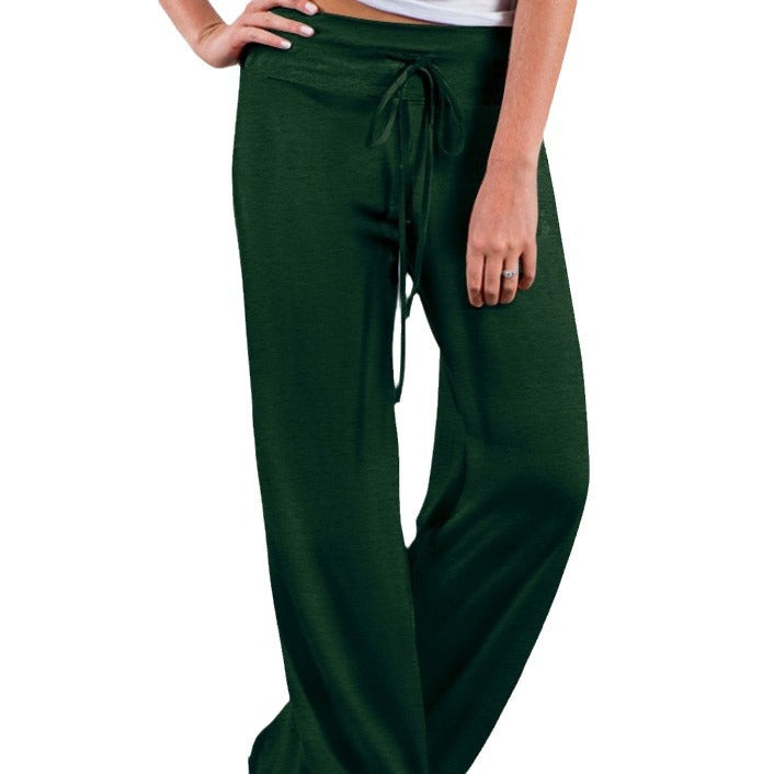 Damen Weite Freizeithose mit Kordelzug und lockerer Passform Heidi-Mode