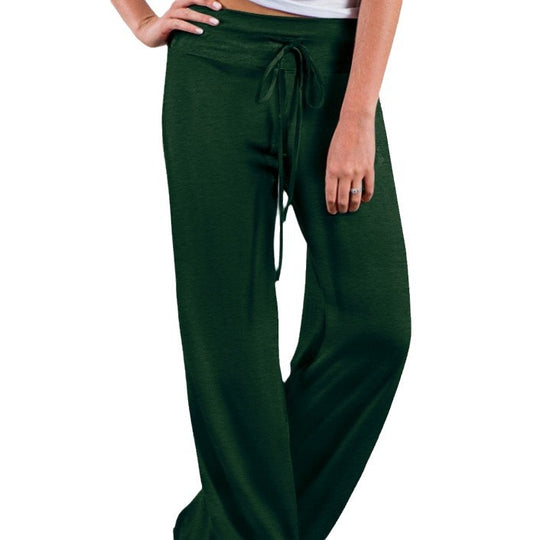 Damen Weite Freizeithose mit Kordelzug und lockerer Passform Heidi-Mode