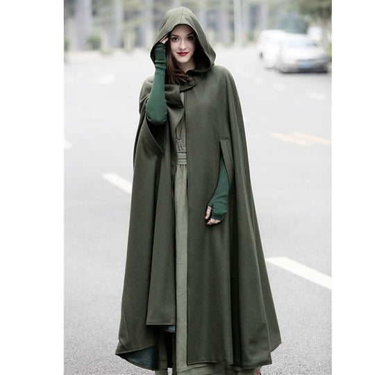Damen elegante Kapuzenumhangjacke Heidi-Mode