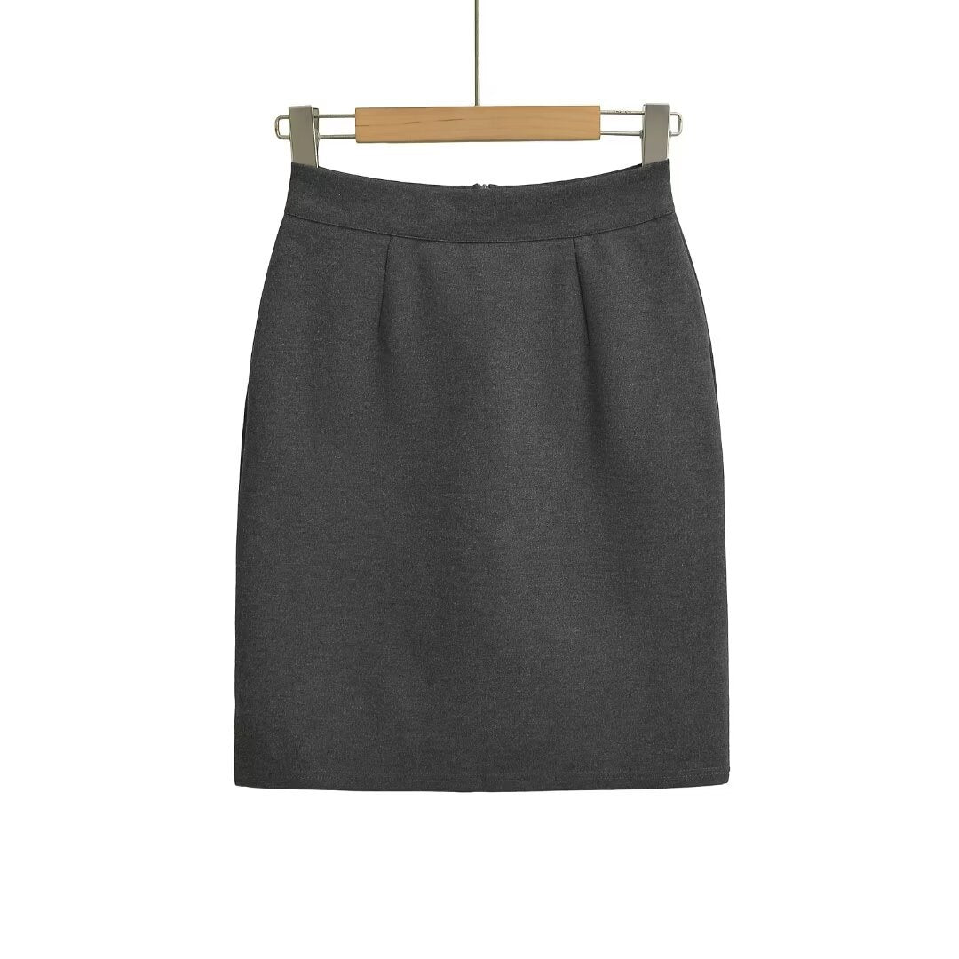 Damen eleganter Bleistiftrock mit raffiniertem Faltenwurf und geschmeidigem Material Heidi-Mode
