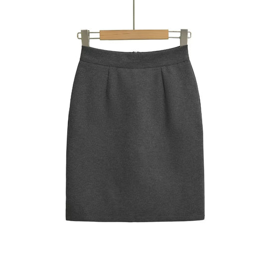 Damen eleganter Bleistiftrock mit raffiniertem Faltenwurf und geschmeidigem Material Heidi-Mode