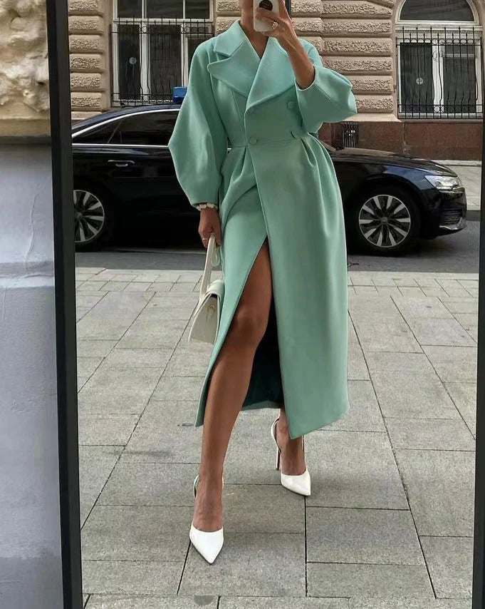 Heidi-Mode | Eleganter Zweireiher-Mantel