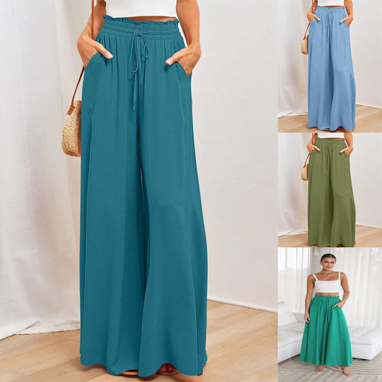 Damen Maxi-Rock mit elastischem Bund und Taschen Heidi-Mode
