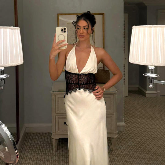 Damen Glamouröses Abendkleid mit Corsagen-Oberteil Heidi-Mode