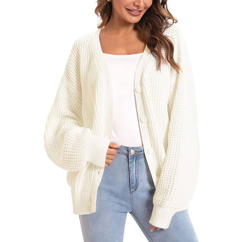 Damen kuschelige Strickjacke mit oversized Passform Heidi-Mode