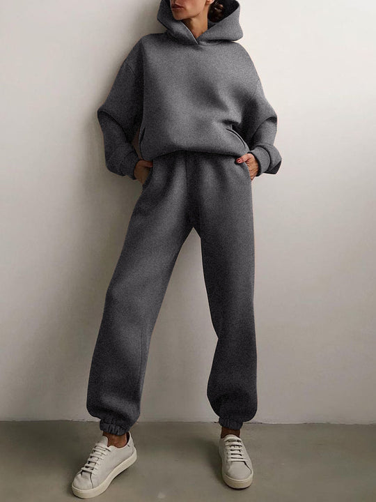 Femme Cozy Fleece Hoodie und Jogginghose Set Heidi-Mode