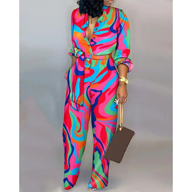 Damen Denim Jumpsuit mit modischem Patchwork-Design und praktischen Taschen Heidi-Mode