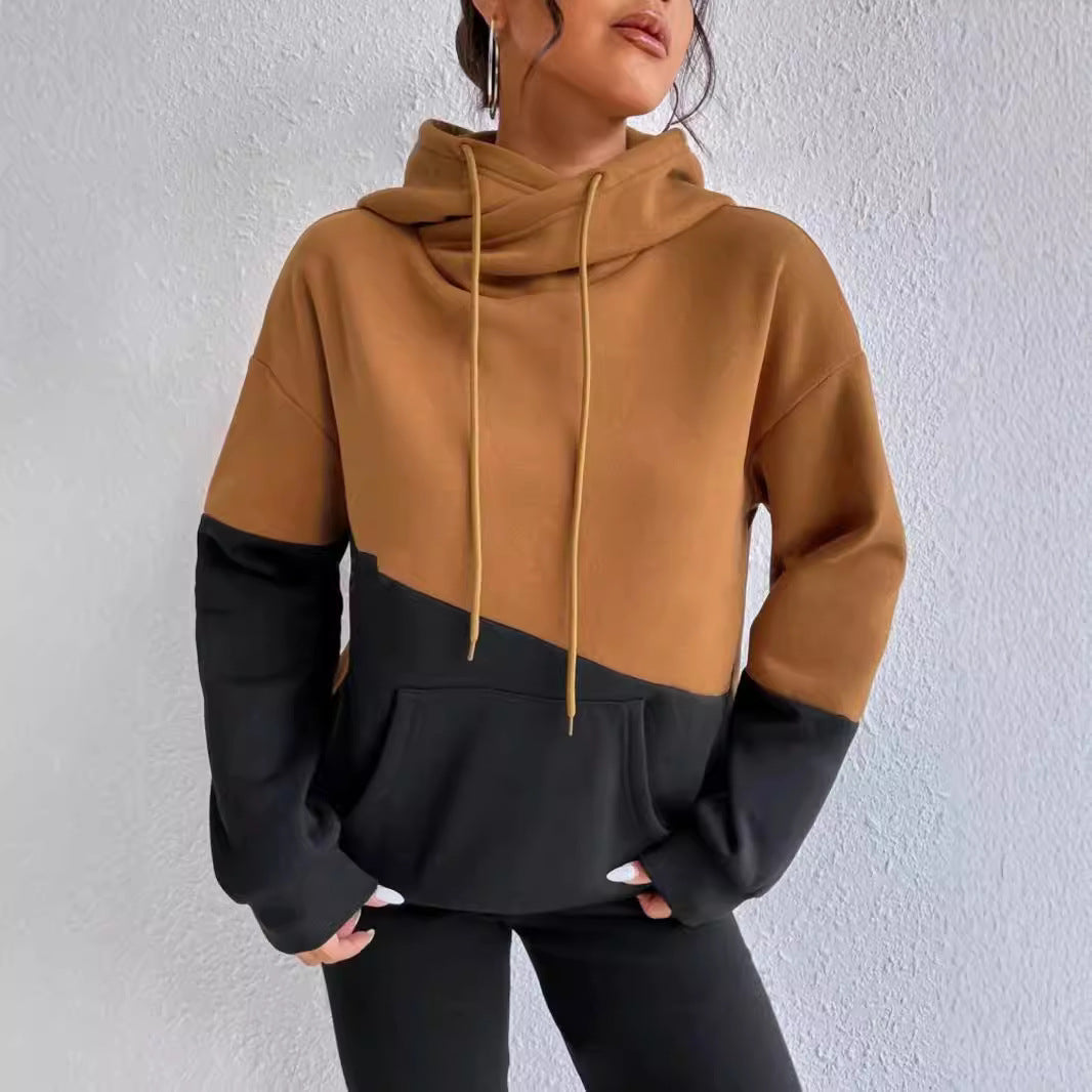 Damen Hoodie mit hochgeschlossenem Kragen Heidi-Mode