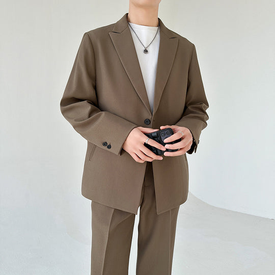 Herren eleganter Anzugblazer mit modernem Schnitt und feinem Innenfutter Heidi-Mode