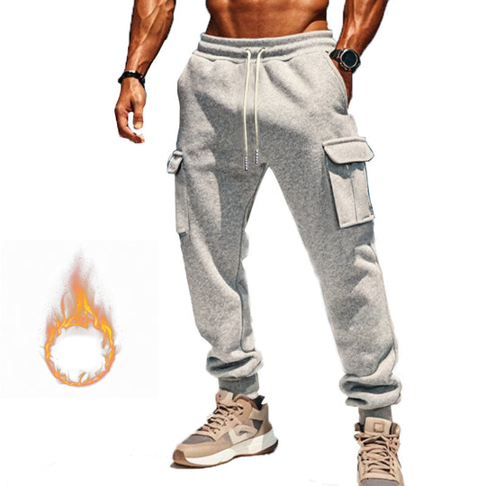 Herren Cargo-Jogginghose mit elastischem Bund und multifunktionalen Taschen Heidi-Mode