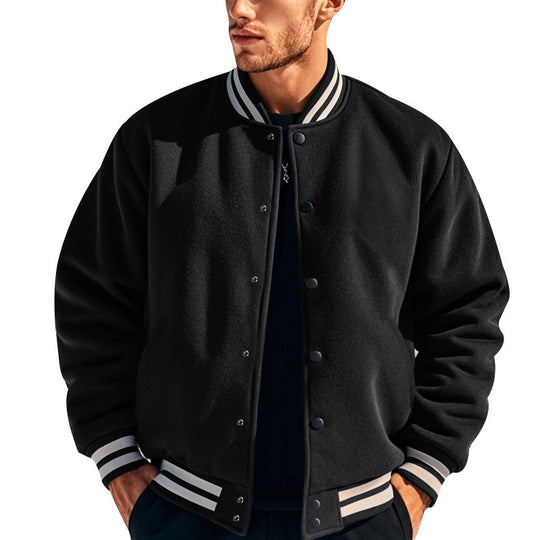 Herren Collegejacke mit elastischen Bündchen und hochwertiger Verarbeitung Heidi-Mode