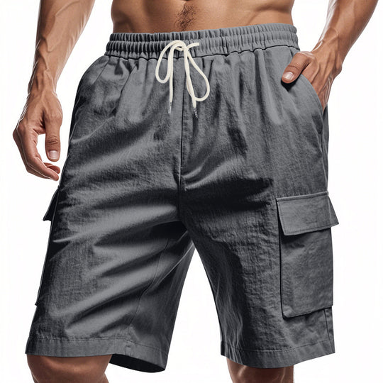 Herren Cargo-Shorts mit praktischen Seitentaschen und verstellbarem Kordelzug Heidi-Mode