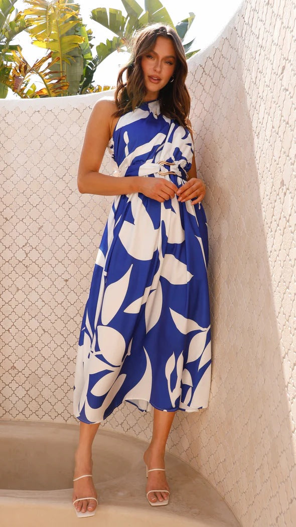 Heidi-Mode | Frühling Sommer Ein Schulter Schlank Taille Röhren Zu Oberteil Rückenfrei Kleid