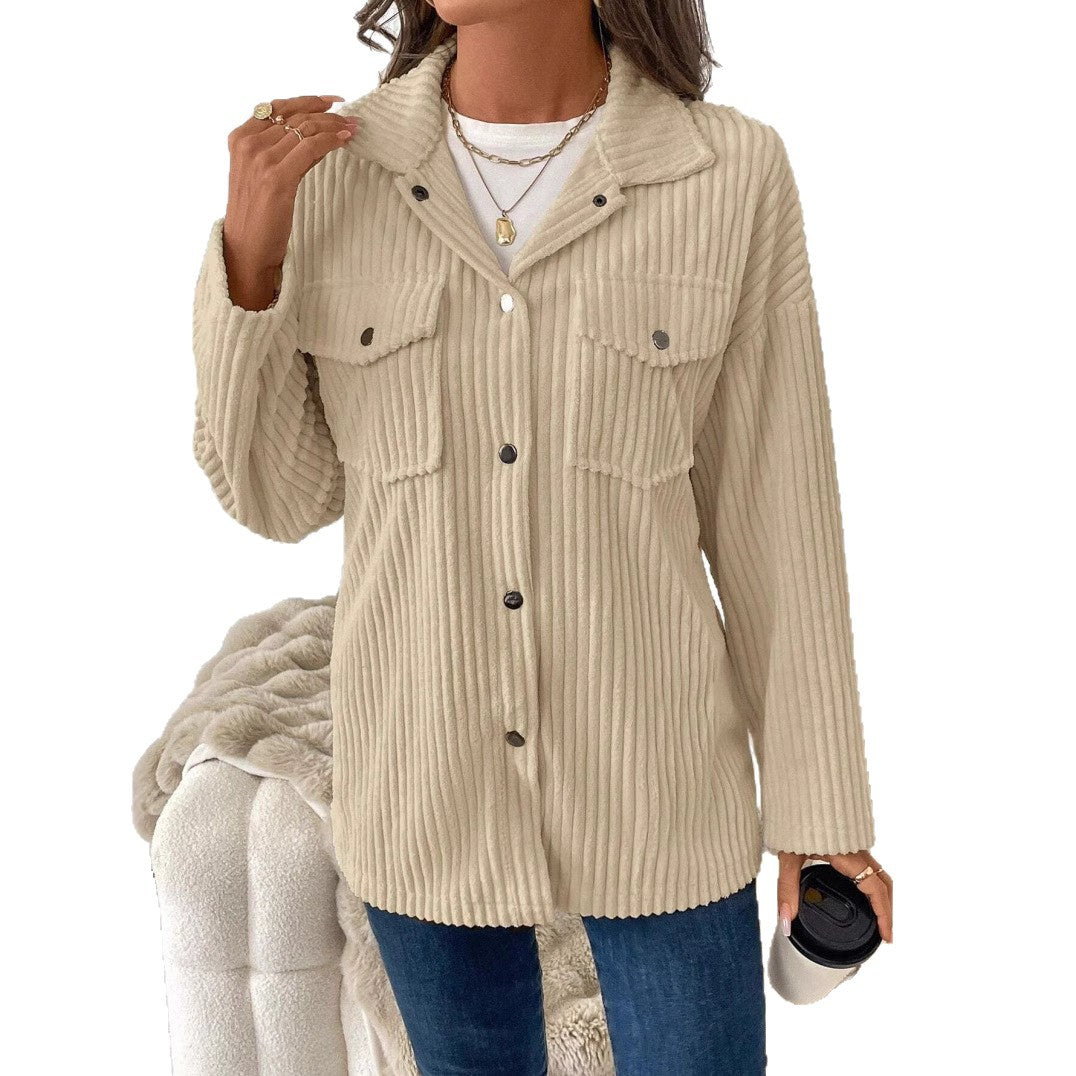 Damen Oversize Kordjacke Heidi-Mode