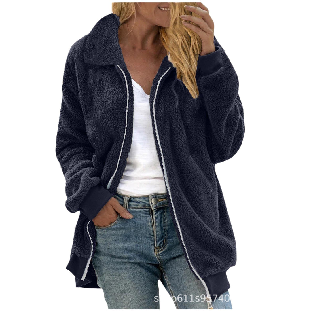 Damen Fleece-Jacke im Oversized-Stil Heidi-Mode