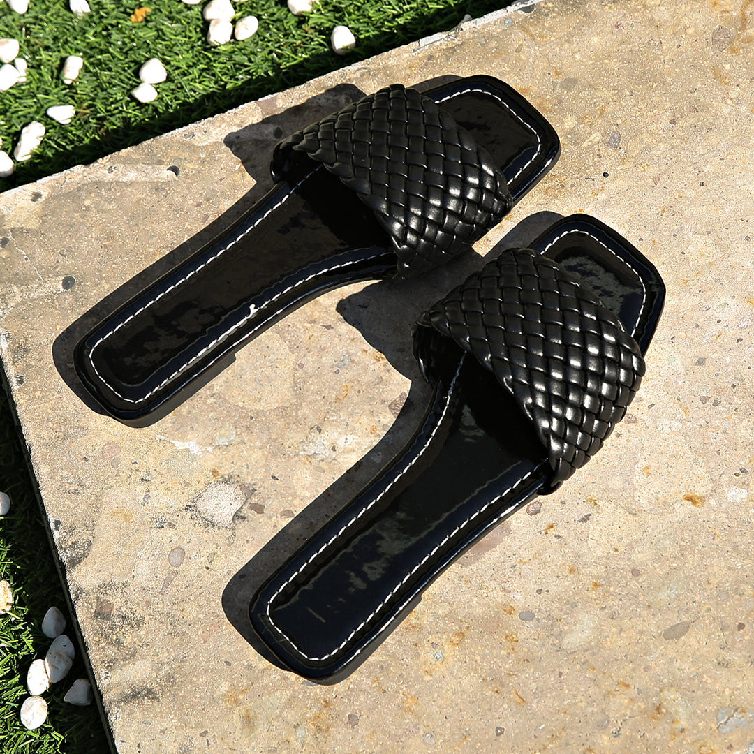 Damen Geflochtene Sandalen mit Komfort-Fußbett Heidi-Mode