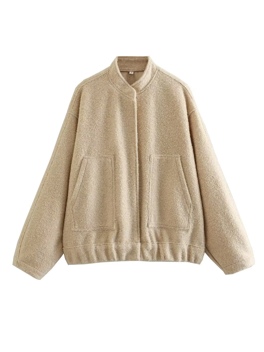 Damen Übergangsjacke mit modernem Stoffmix und praktischen Taschen Heidi-Mode